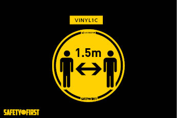 A-klasse vinyl vloer picto Coronabescherming - 1,5m Ø50cm
